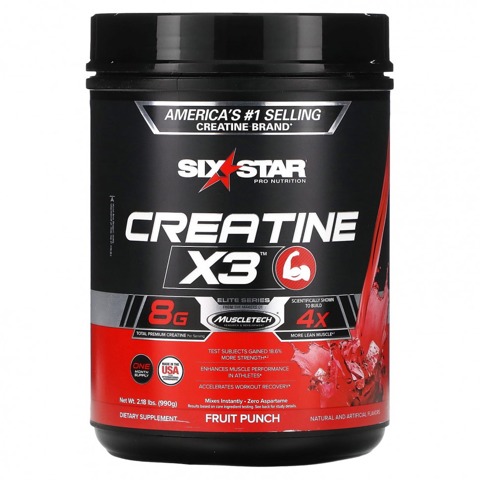 ���� ������ (Iherb) SIXSTAR, Creatine X3, ��������� ����, 990 � (2,18 �����), ������ �� 6530 ���