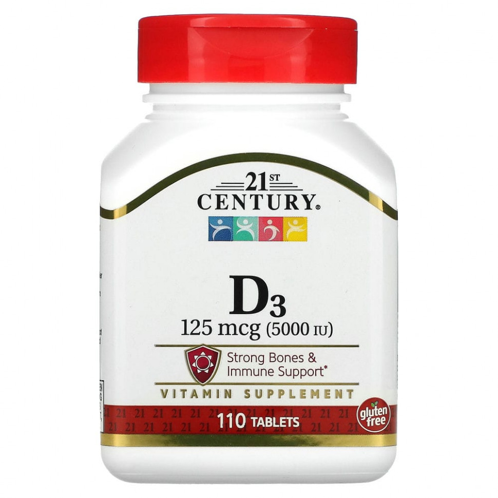   (Iherb) 21st Century,  D3, 125  (5000 ), 110     -     , -, 