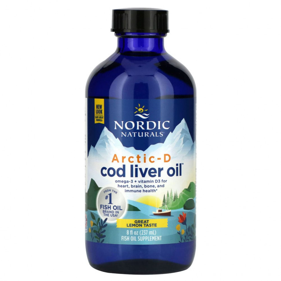 ���� ������ (Iherb) Nordic Naturals, Arctic-D, ��� ������ ������ � �������, 237 �� (8 ������ �����), ������ �� 4820 ���