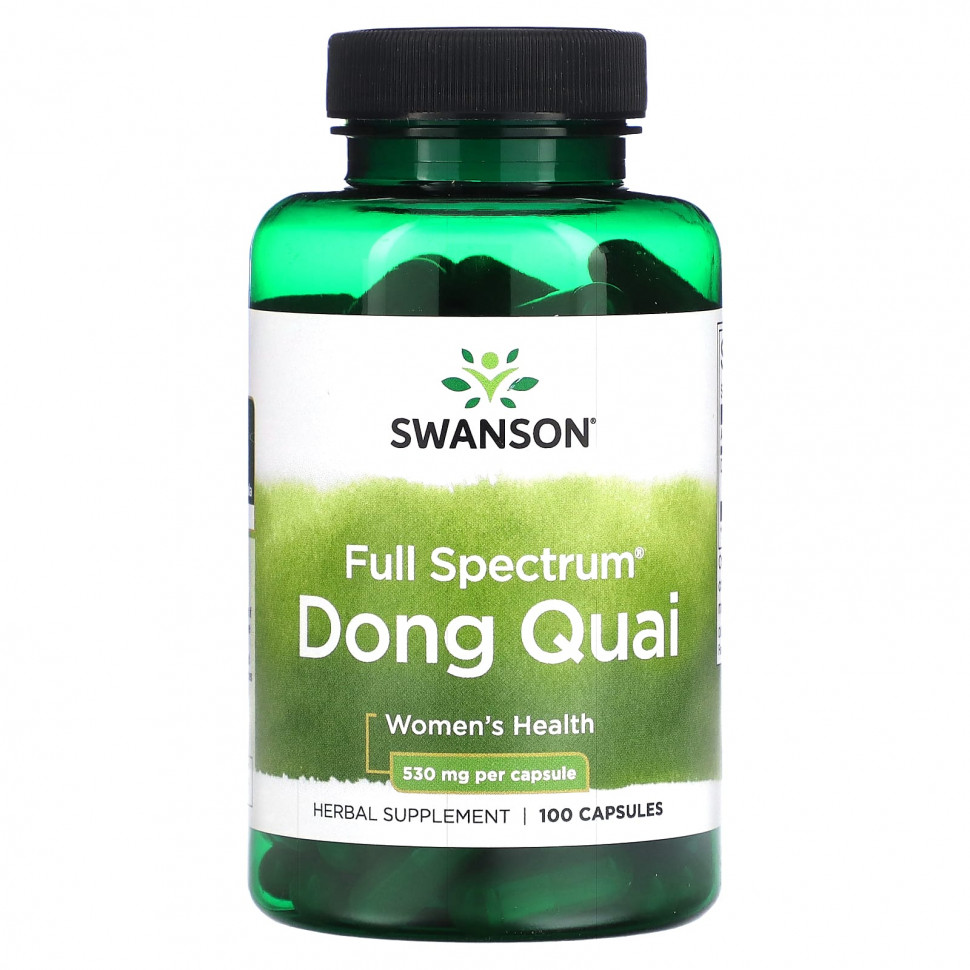   (Iherb) Swanson, Full Spectrum Dong Quai, 530 , 100     -     , -, 