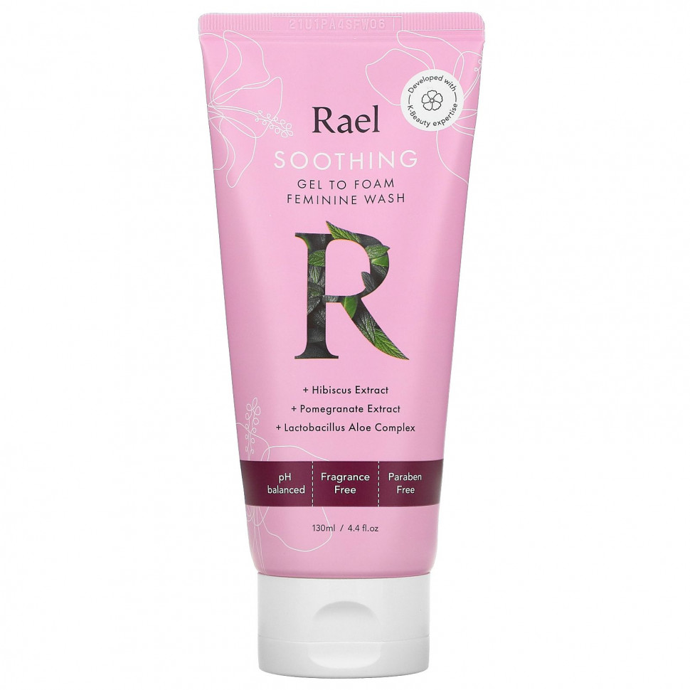   (Iherb) Rael, Soothing Gel To Foam Feminine Wash,  , 130  (4,4 . )    -     , -, 