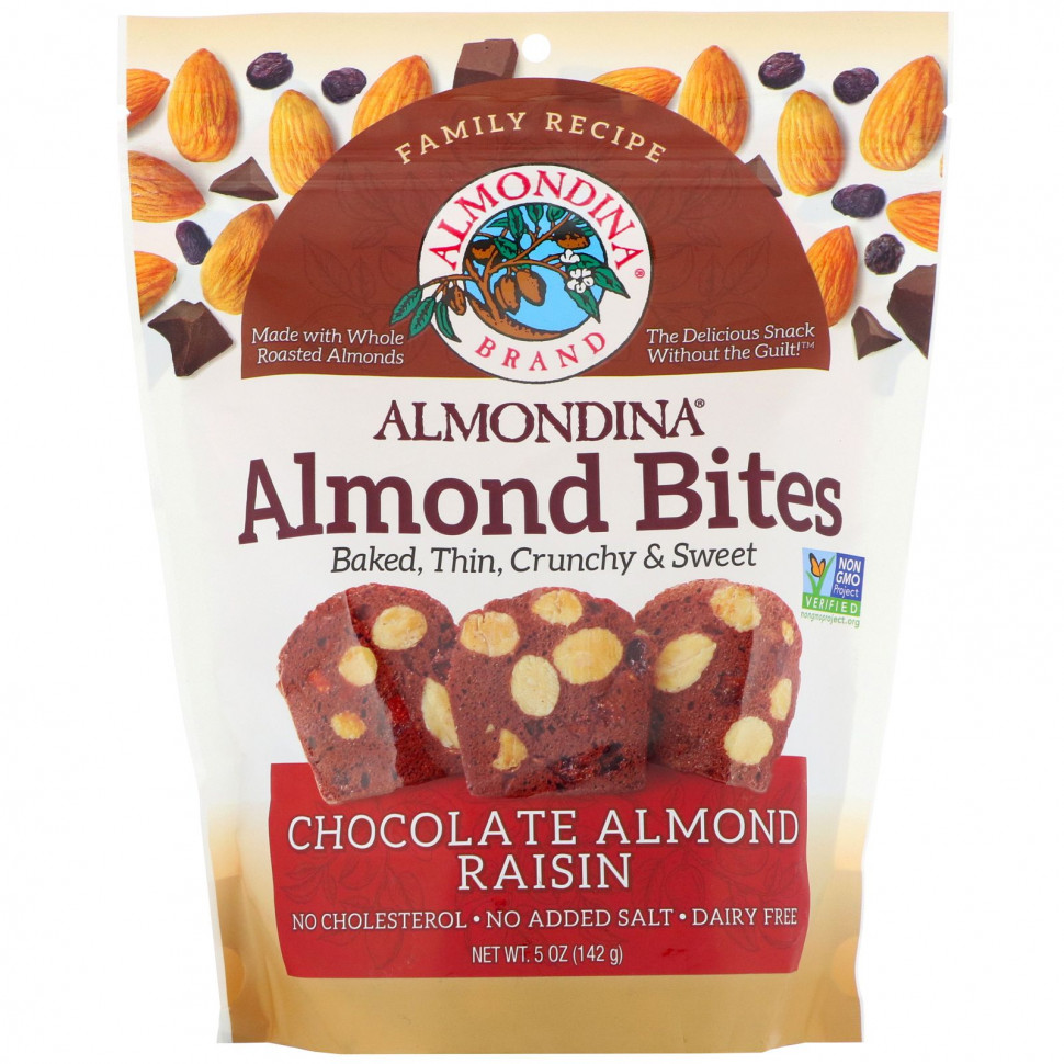 ���� ������ (Iherb) Almondina, Almond Bites, ���������-���������� ����, 142 � (5 �����), ������ �� 1070 ���