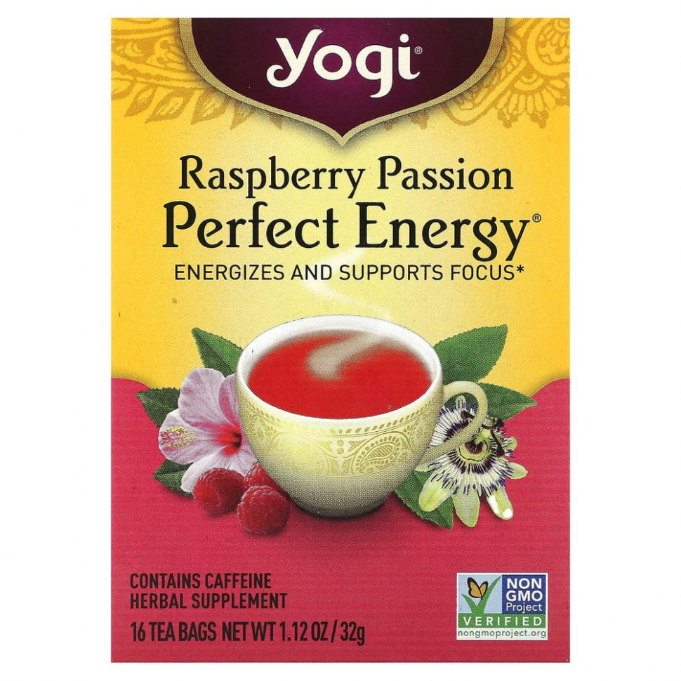 ���� ������ (Iherb) Yogi Tea, Perfect Energy, ��������� �������, 16 ������ ���������, 32 � (1,12 �����), ������ �� 940 ���