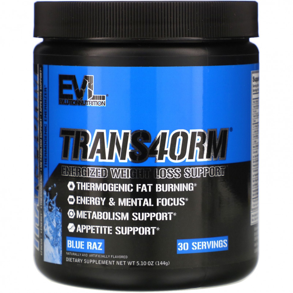   (Iherb) EVLution Nutrition, Trans4orm, Blue Raz, 5,10  (144 )    -     , -, 