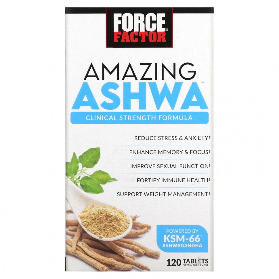   (Iherb) Force Factor, Amazing Ashwa, 120     -     , -, 