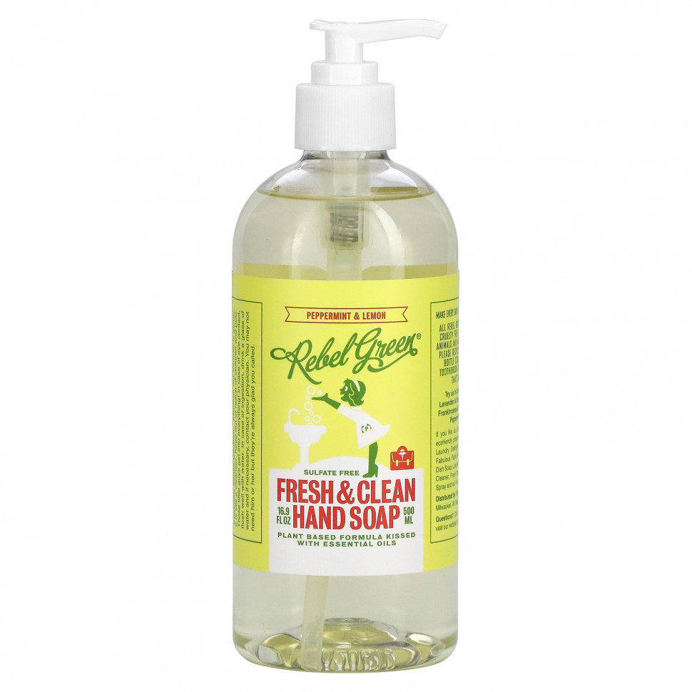   (Iherb) Rebel Green, Fresh & Clean,   ,    , 500  (16,9 . )    -     , -, 