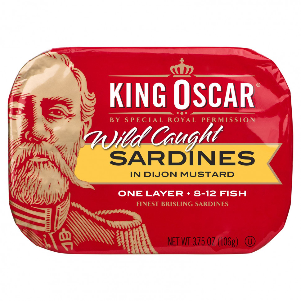 ���� ������ (Iherb) King Oscar, Wild Caught, ������� � ��������� �������, 3,75 ����� (106 �), ������ �� 790 ���