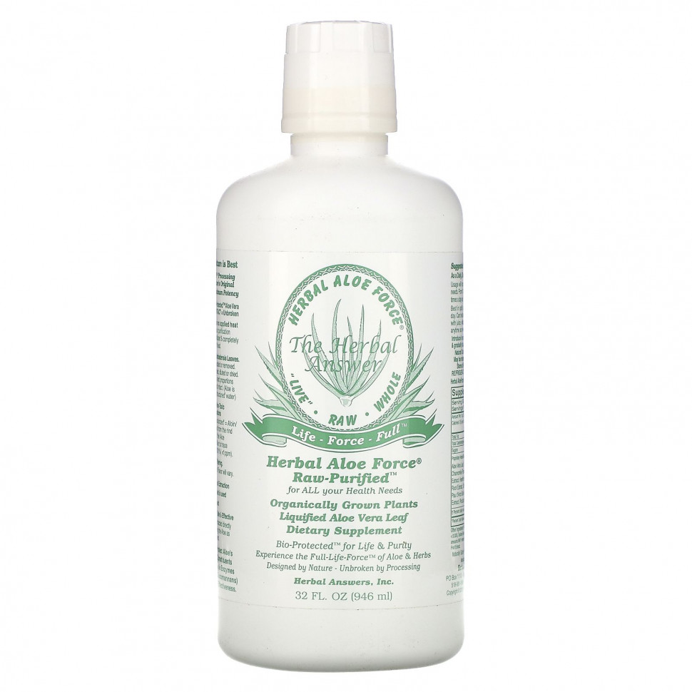 ���� ������ (Iherb) Herbal Answers, Herbal Aloe Force, Raw Purified, 946 �� (32 ������ �����), ������ �� 7970 ���