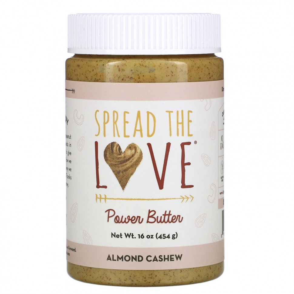 ���� ������ (Iherb) Spread The Love, Power Butter, ���������� ����� � �����, 454 � (16 �����), ������ �� 3980 ���