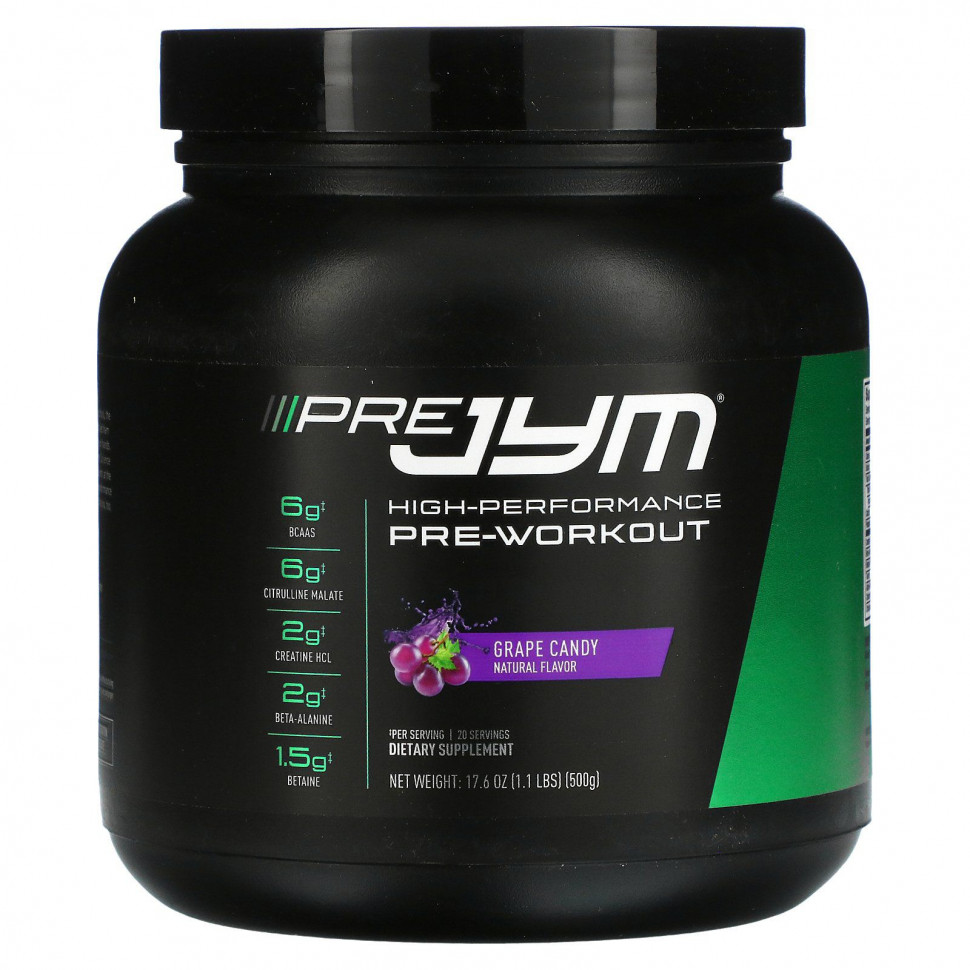   (Iherb) JYM Supplement Science, Pre JYM, High Performance Pre-Workout,  , 1,1  (500 )    -     , -, 