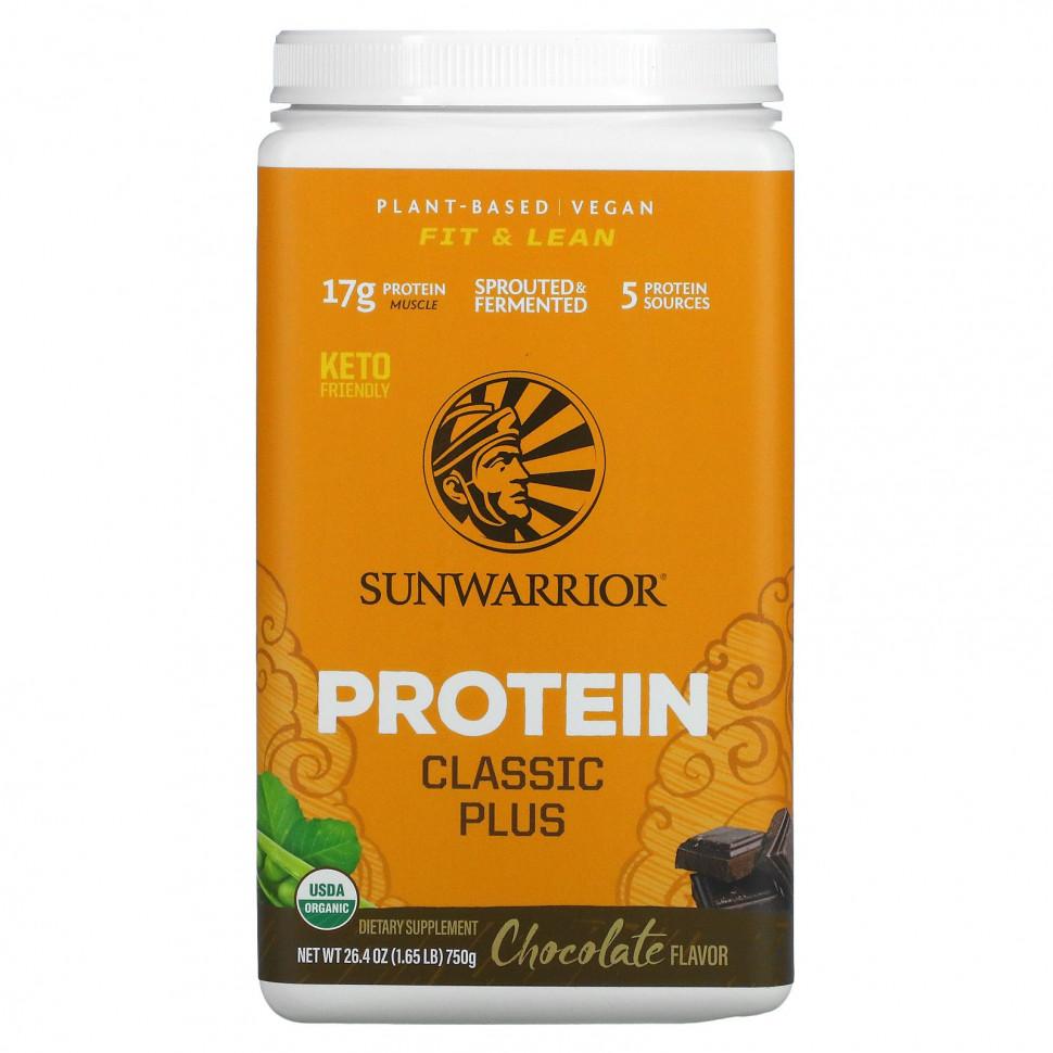 ���� ������ (Iherb) Sunwarrior, Protein Classic Plus, �������, 750 � (1,65 �����), ������ �� 6520 ���