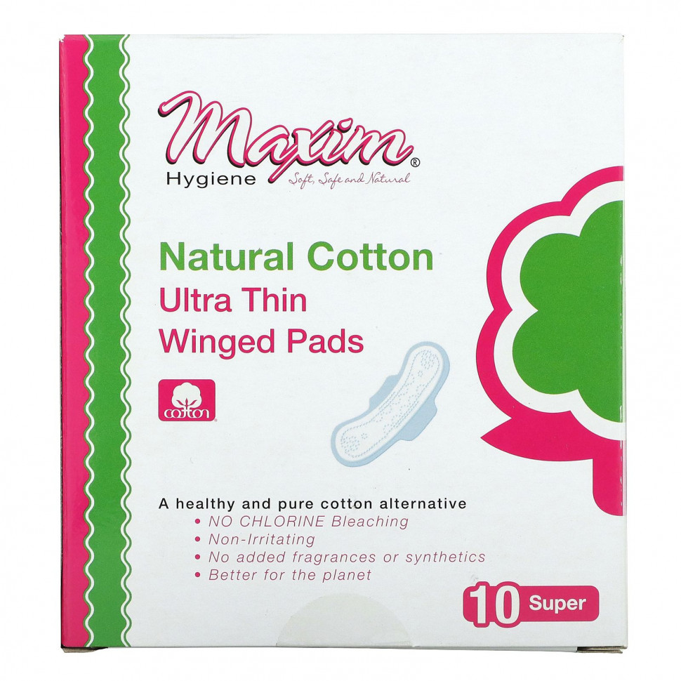   (Iherb) Maxim Hygiene Products, Ultra Thin Winged Pads, ,  , 10     -     , -, 