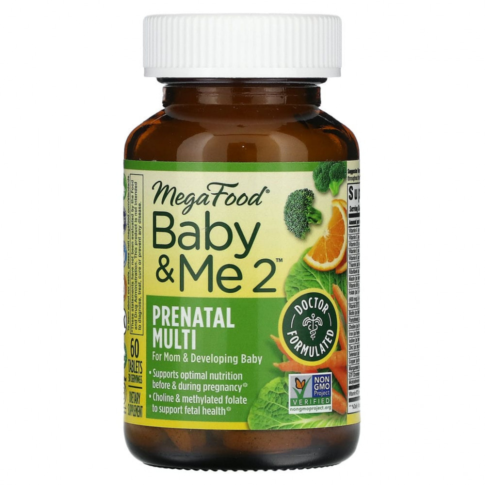 ���� ������ (Iherb) MegaFood, Baby & Me 2, �������� ��� ����������, 60 ��������, ������ �� 5550 ���