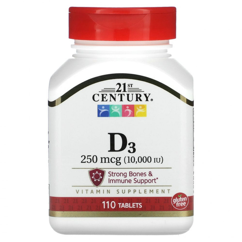   (Iherb) 21st Century,  D3, 250  (10 000 ), 110     -     , -, 