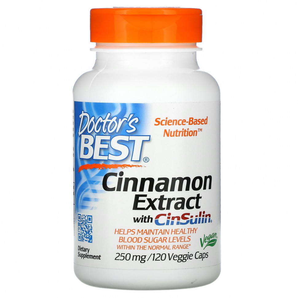 ���� ������ (Iherb) Doctor's Best, �������� ������ � CinSulin, 250 ��, 120 �������������� ������, ������ �� 3650 ���