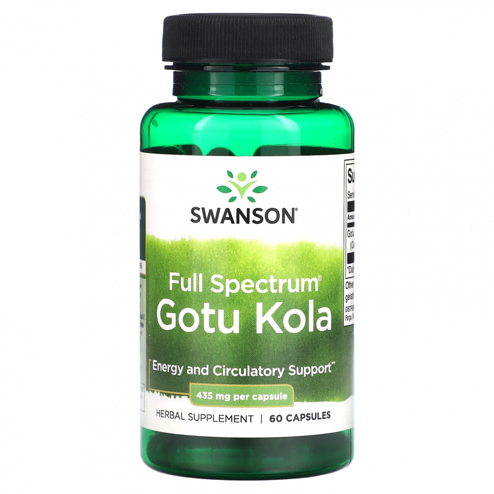   (Iherb) Swanson, Full Spectrum Gotu Kola, 435 , 60     -     , -, 