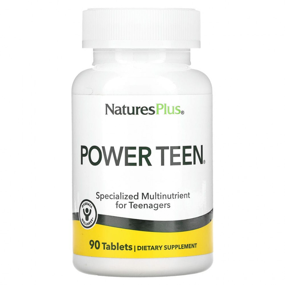   (Iherb) NaturesPlus, Source of Life, Power Teen,    , 90     -     , -, 