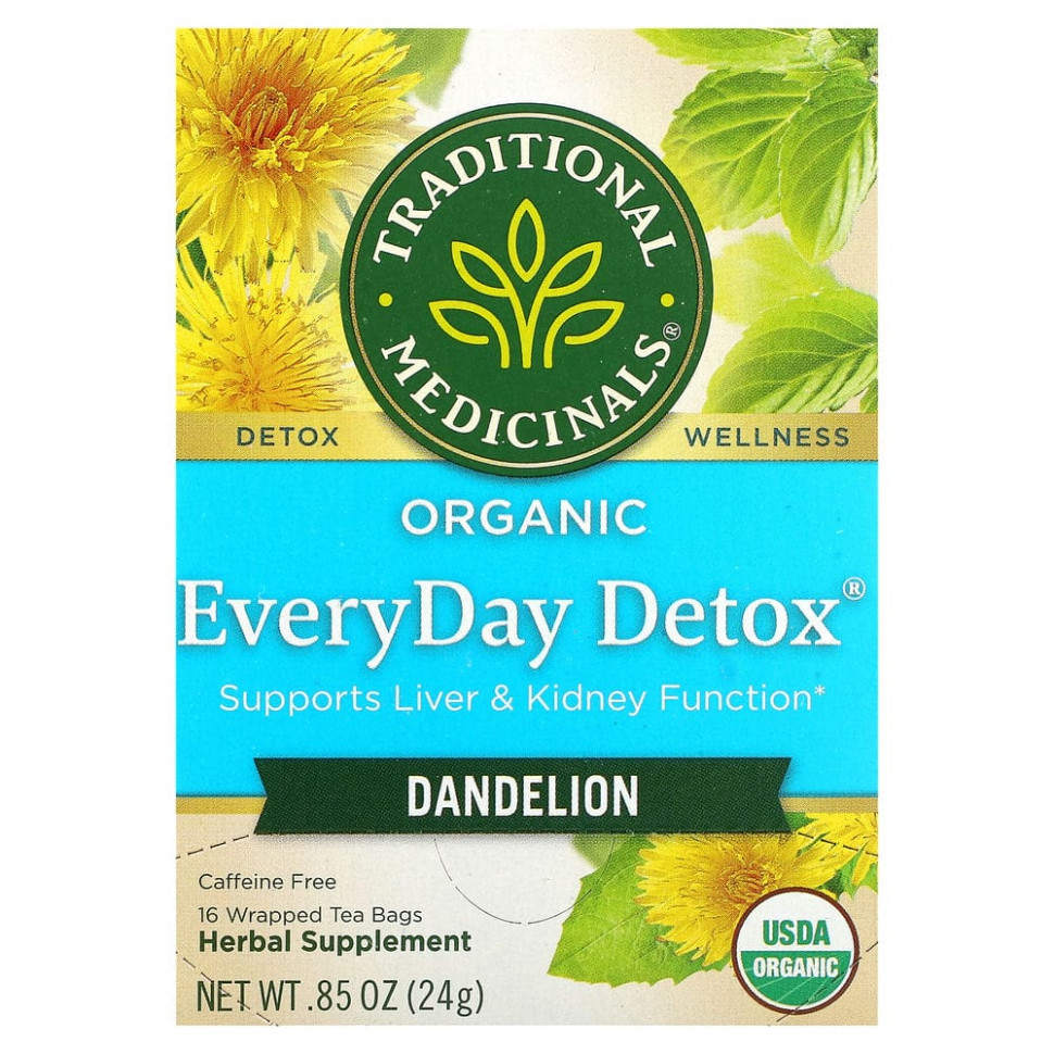   (Iherb) Traditional Medicinals, Organic EveryDay Detox, ,  , 16    , 24  (0,85 )    -     , -, 