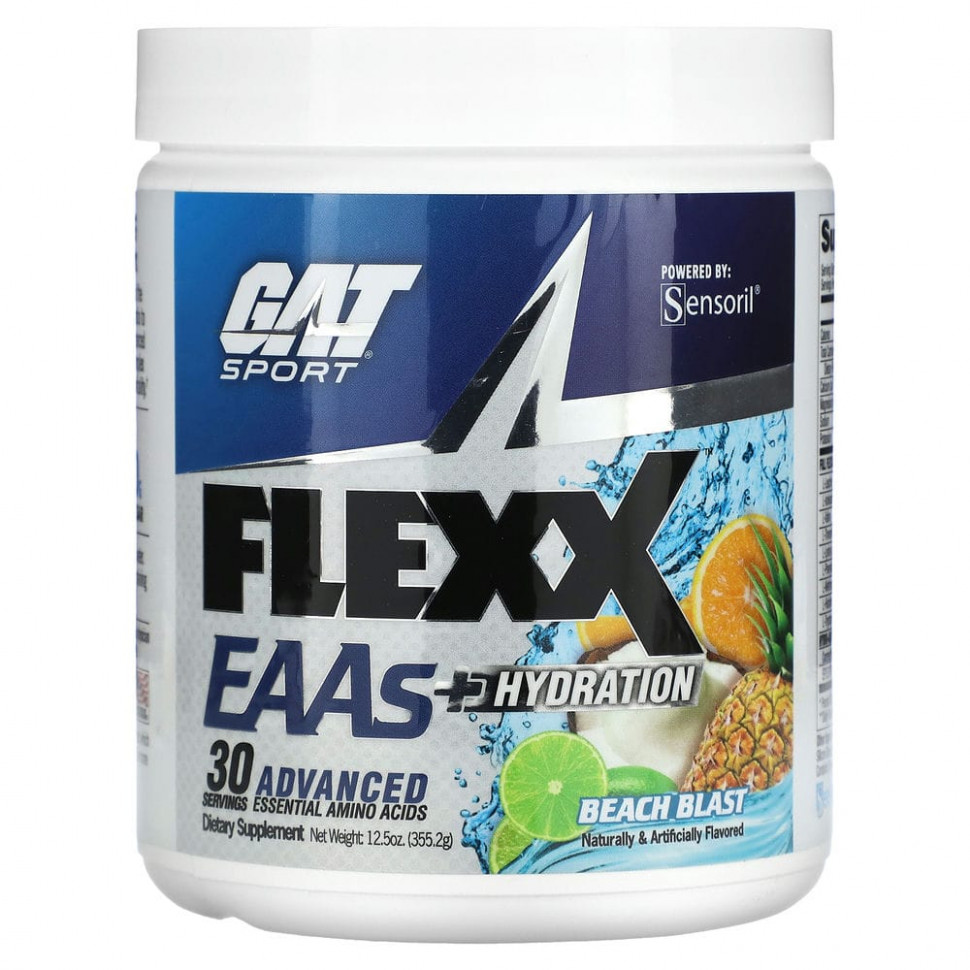   (Iherb) GAT, Flexx EAA + Hydration, Beach Blast, 355,2  (12,5 )    -     , -, 