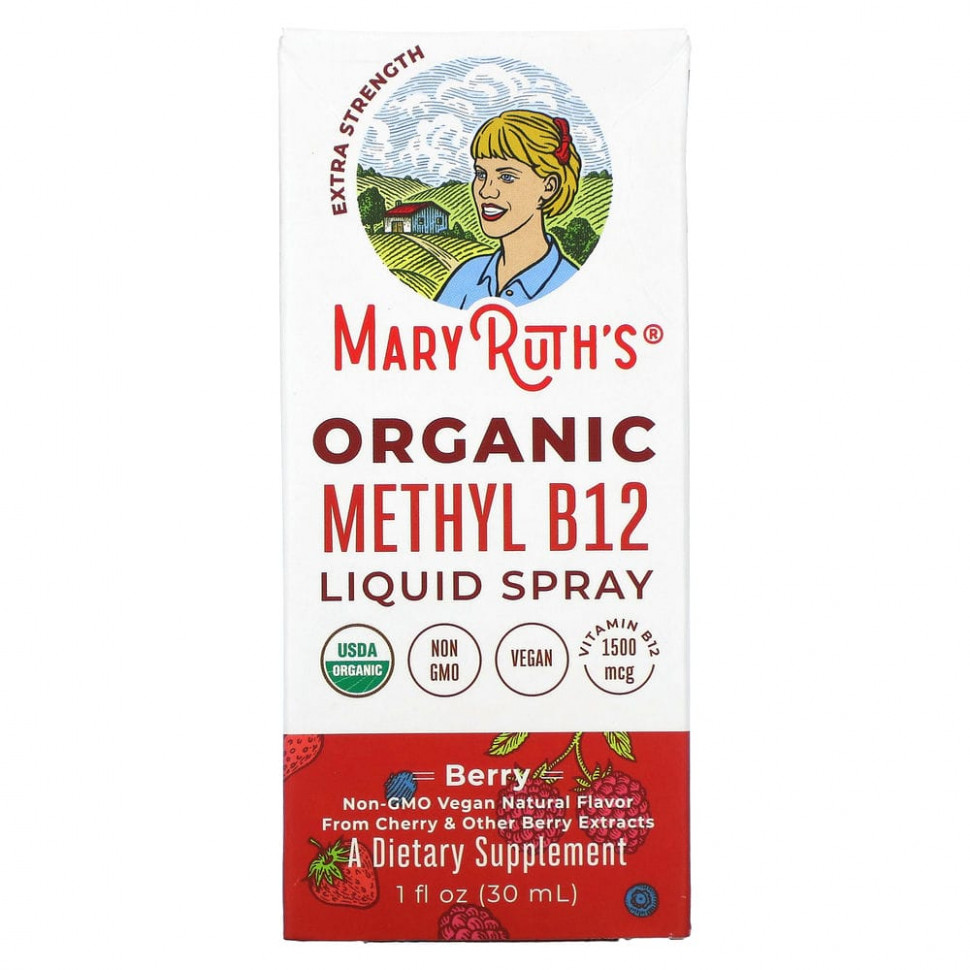 ���� ������ (Iherb) MaryRuth Organics, Organic Methly B12, ������ �����, ���������� ���� ��������, �����, 30 �� (1 ����. �����), ������ �� 4680 ���