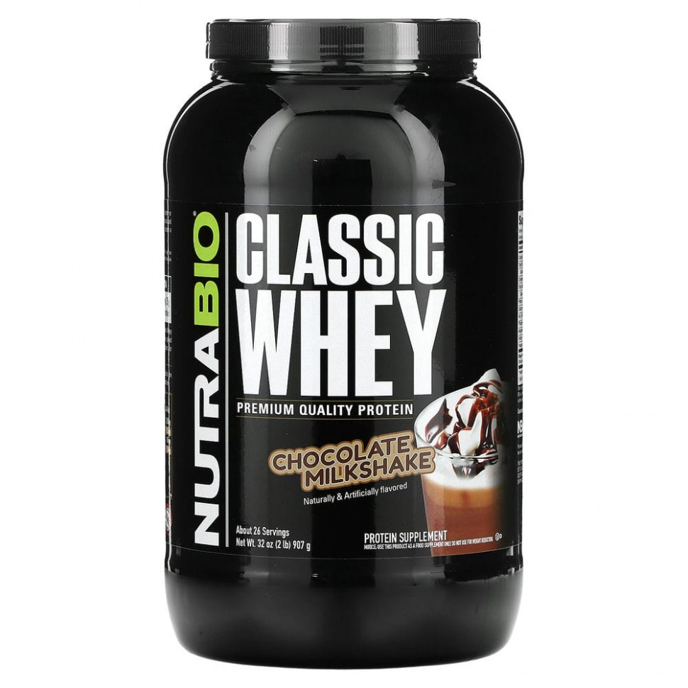 ���� ������ (Iherb) Nutrabio Labs, Classic Whey Protein, ���������� �������� ��������, 907 � (2 �����), ������ �� 7340 ���