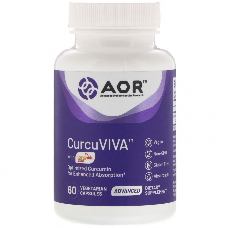   (Iherb) Advanced Orthomolecular Research AOR, CurcuViva, 60      -     , -, 