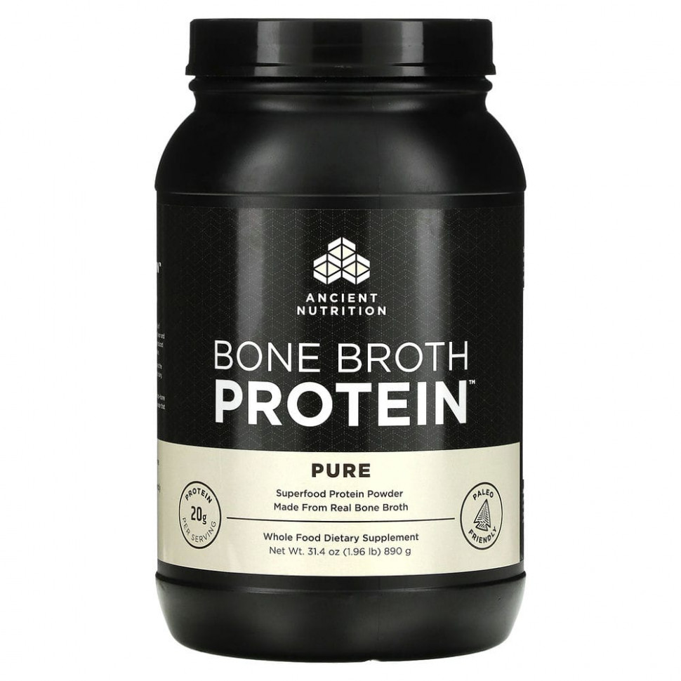 ���� ������ (Iherb) Dr. Axe / Ancient Nutrition, Bone Broth Protein, ������ �����, 890 � (1,96 �����), ������ �� 13900 ���