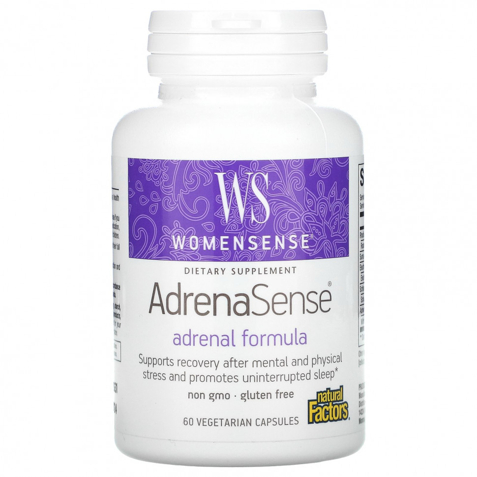   (Iherb) Natural Factors, Womensense, AdrenaSense, 60 Vegetarian Capsules    -     , -, 