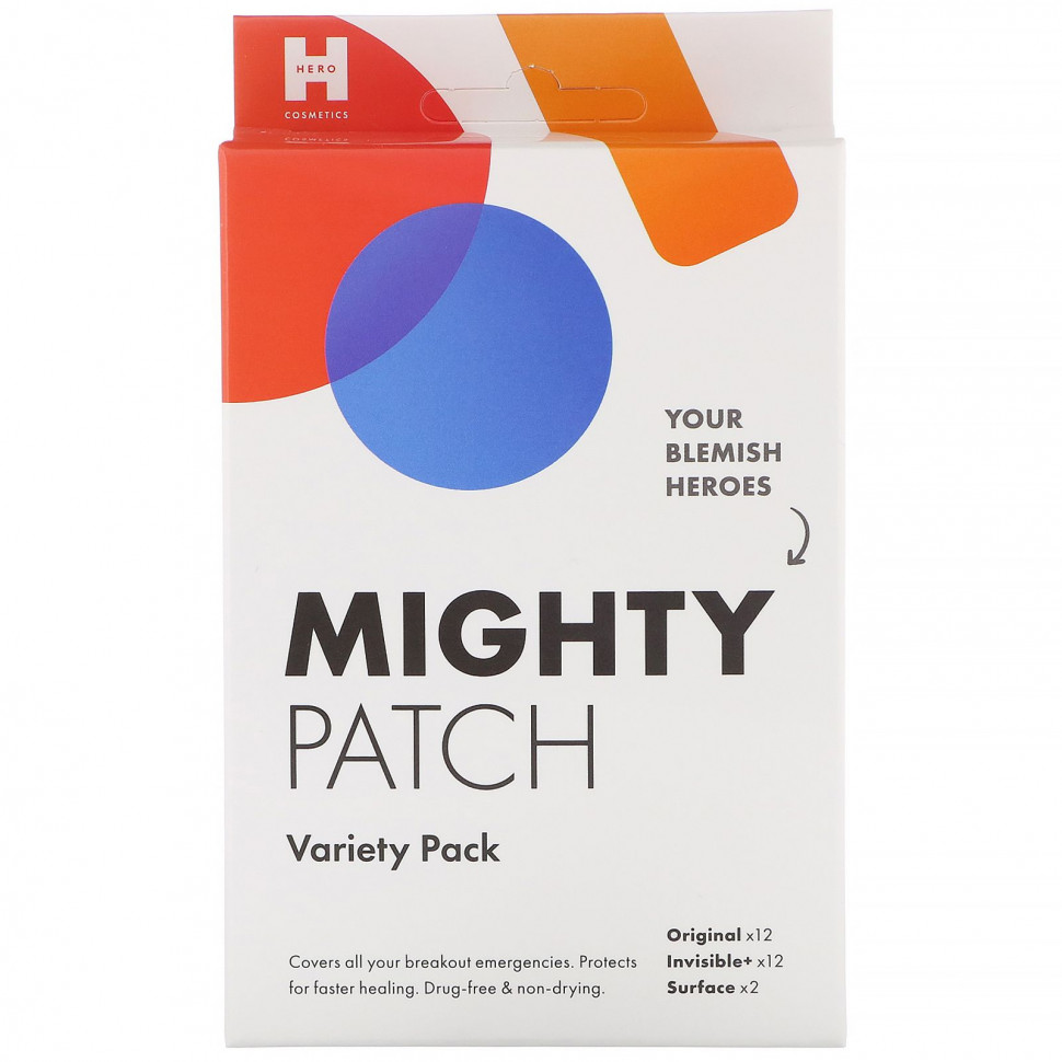 ���� ������ (Iherb) Hero Cosmetics, Mighty Patch, ����� ������ �����, 26 ��., ������ �� 1990 ���