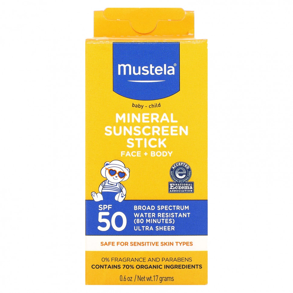 ���� ������ (Iherb) Mustela, ����������� �������������� ��������-���� ��� �����, SPF 50, 17 � (0,6 �����), ������ �� 2850 ���
