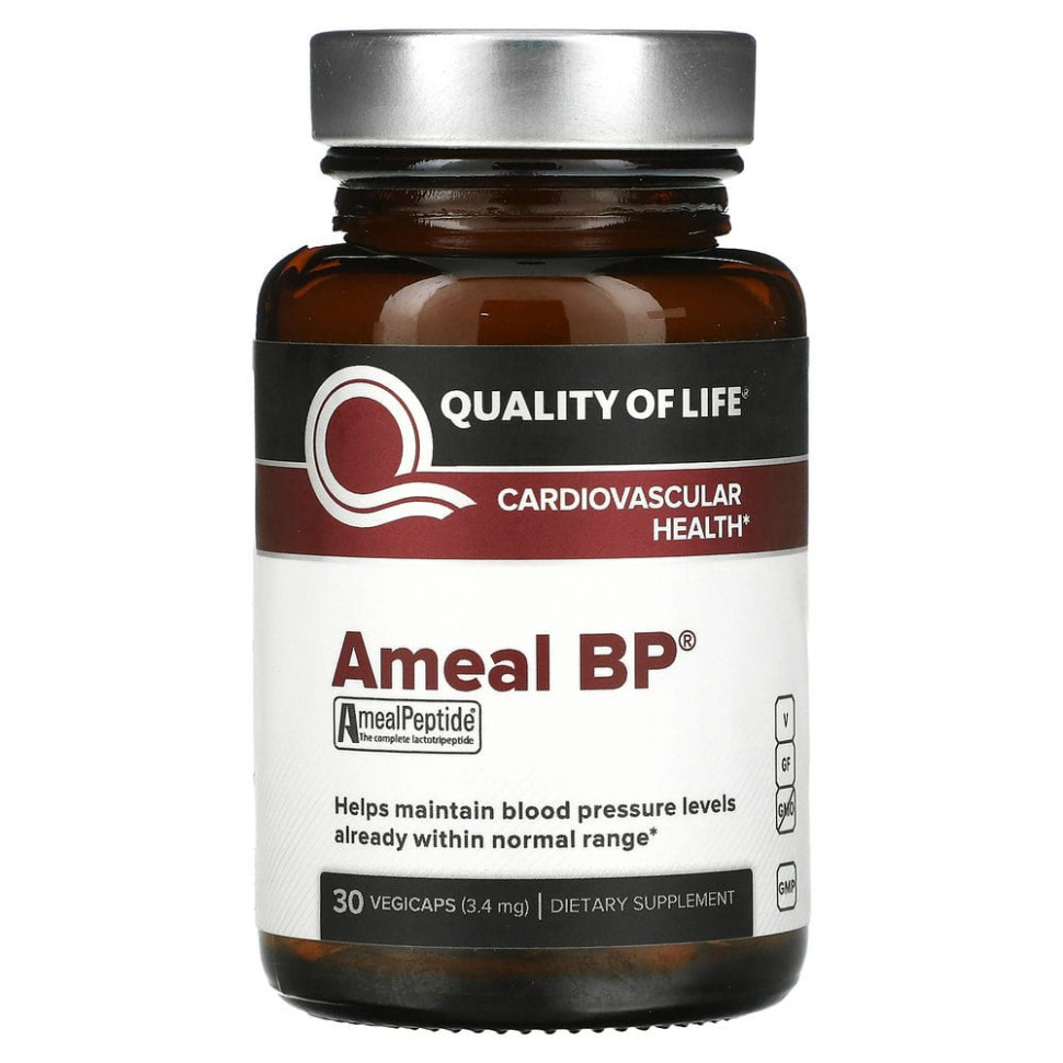 ���� ������ (Iherb) Quality of Life Labs, Ameal BP, �������� ��������-���������� �������, 3,4 ��, 30 ������ � ������������ ��������, ������ �� 4380 ���