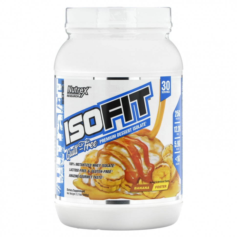   (Iherb) Nutrex Research, Isofit, Banana Foster, 990  (2,2 )    -     , -, 