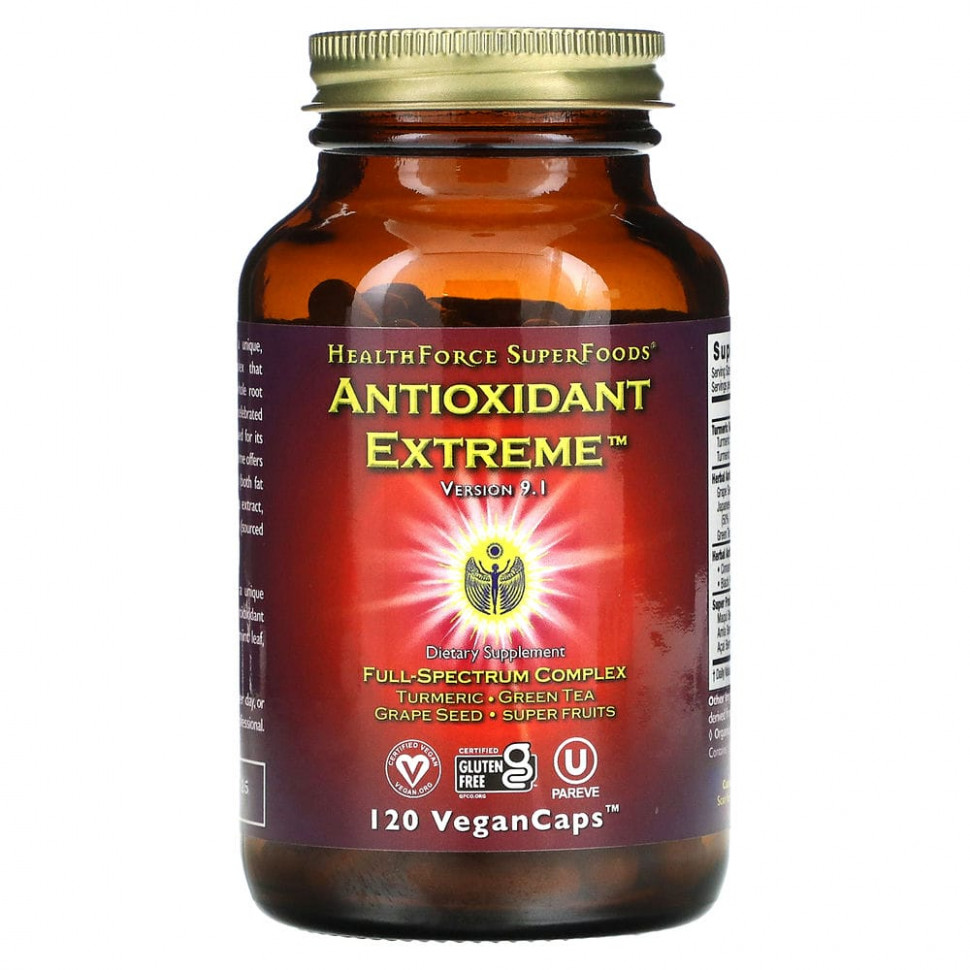 ���� ������ (Iherb) HealthForce Superfoods, Antioxidant Extreme, ������ 9.1, 120 ��������� ������, ������ �� 5950 ���