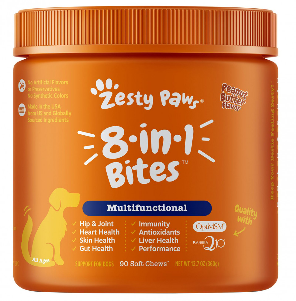   (Iherb) Zesty Paws,       , 8  1,   ,  , 90       -     , -, 