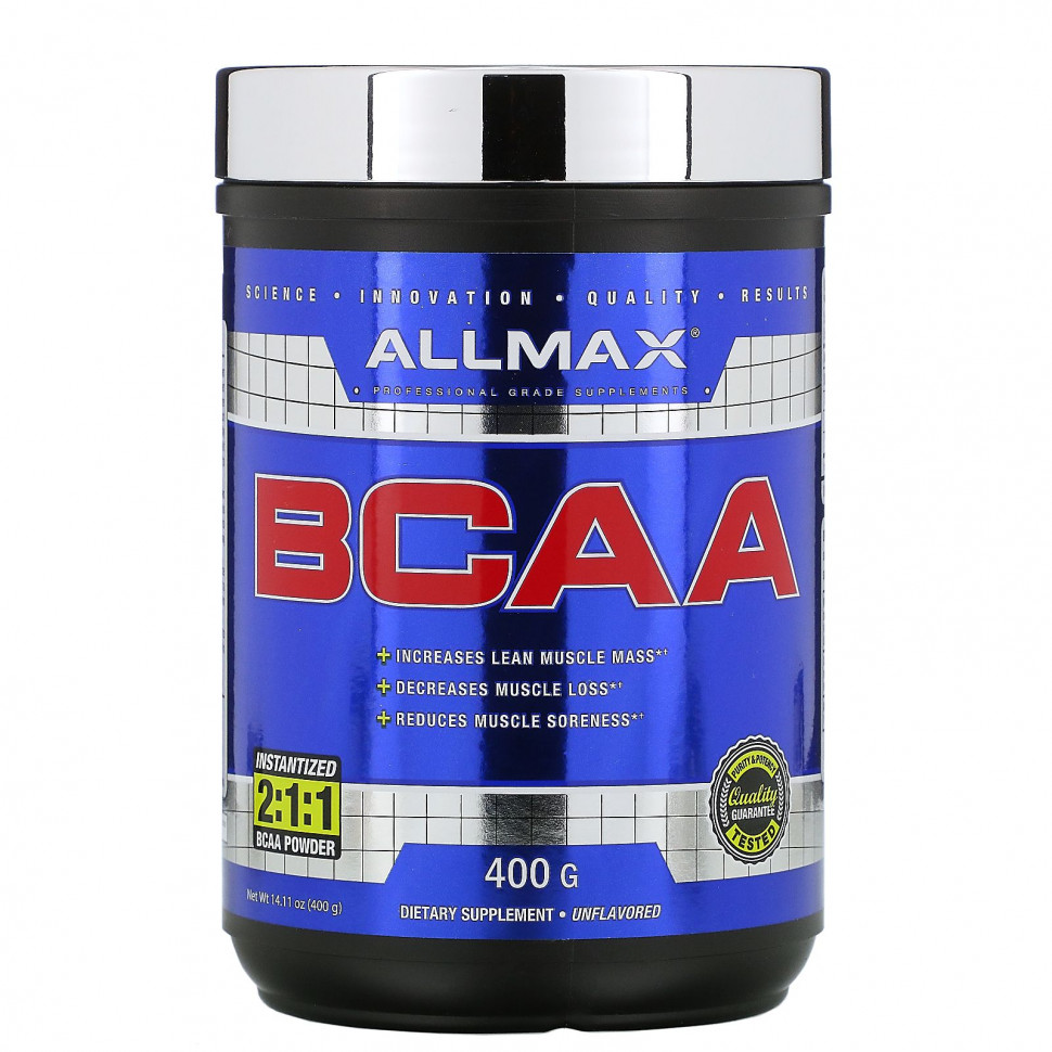   (Iherb) ALLMAX Nutrition, BCAA,  ,  2:1:1,  , 400     -     , -, 