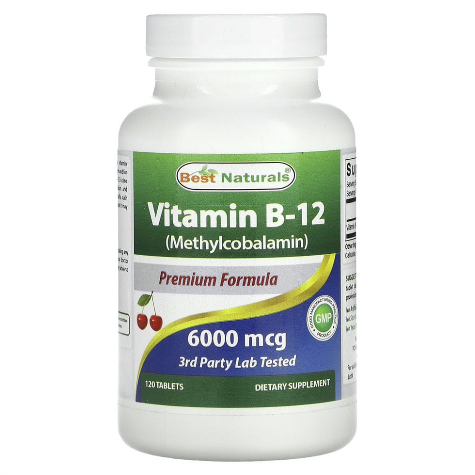   (Iherb) Best Naturals,  B12 (), 6000 , 120     -     , -, 