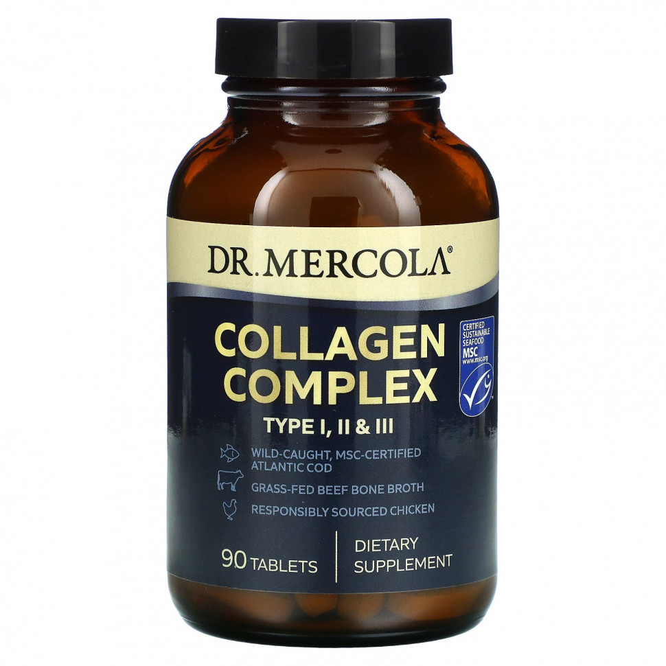   (Iherb) Dr. Mercola, Collagen Complex,  I, II  III, 90     -     , -, 