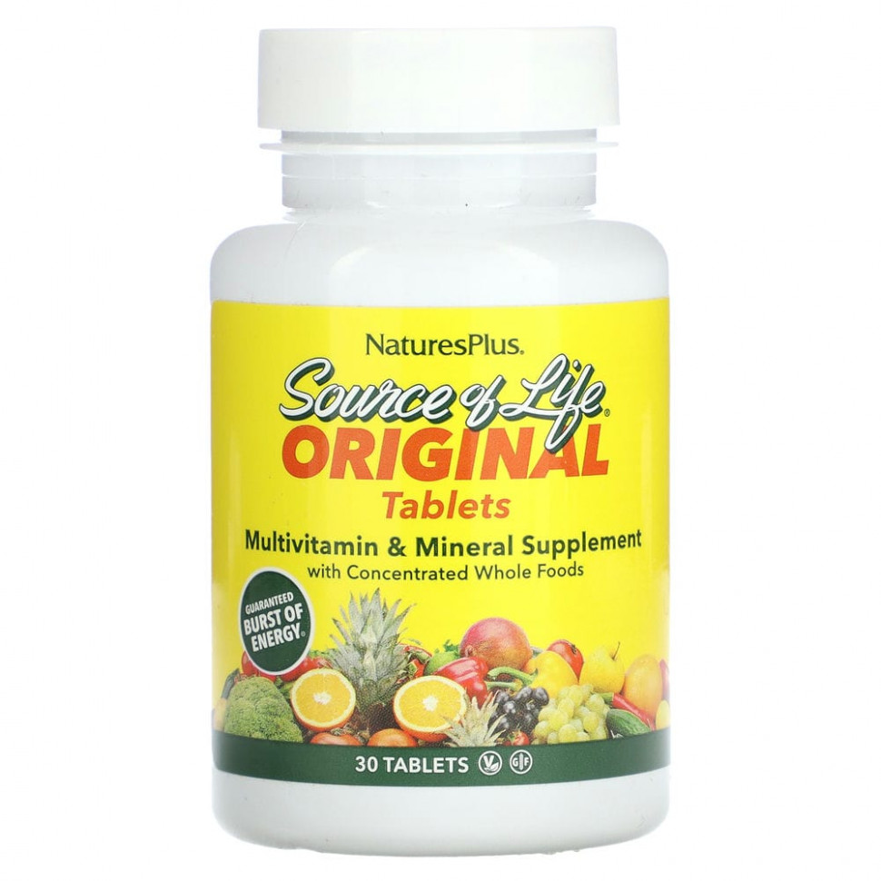 ���� ������ (Iherb) NaturesPlus, Source of Life, ���������������� � ����������� ������� � ������������� �� ������� ���������, 30 ��������, ������ �� 2400 ���