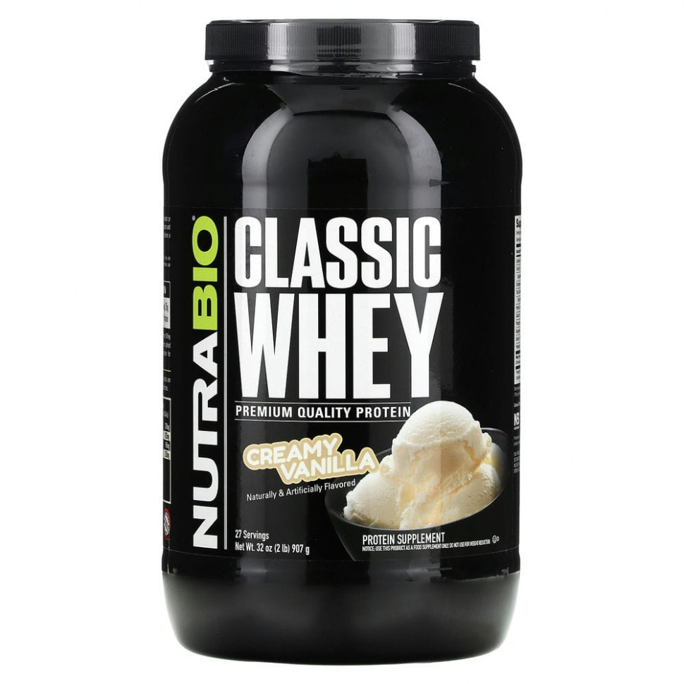 ���� ������ (Iherb) Nutrabio Labs, Classic Whey Protein, ��������� ������, 907 � (2 �����), ������ �� 7340 ���