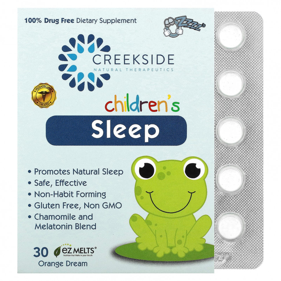   (Iherb) Creekside Natural Therapeutics, Children's Sleep, Orange Dream`` 30 EZ Melts    -     , -, 