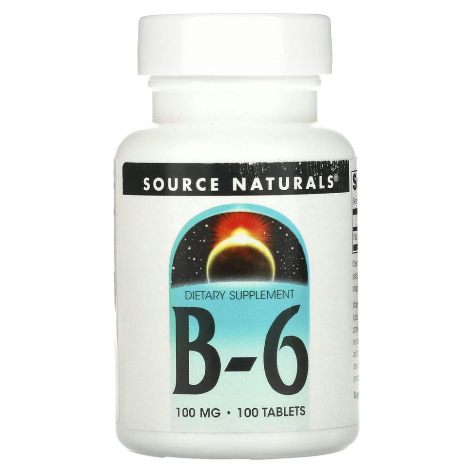   (Iherb) Source Naturals,  B6, 100 , 100     -     , -, 