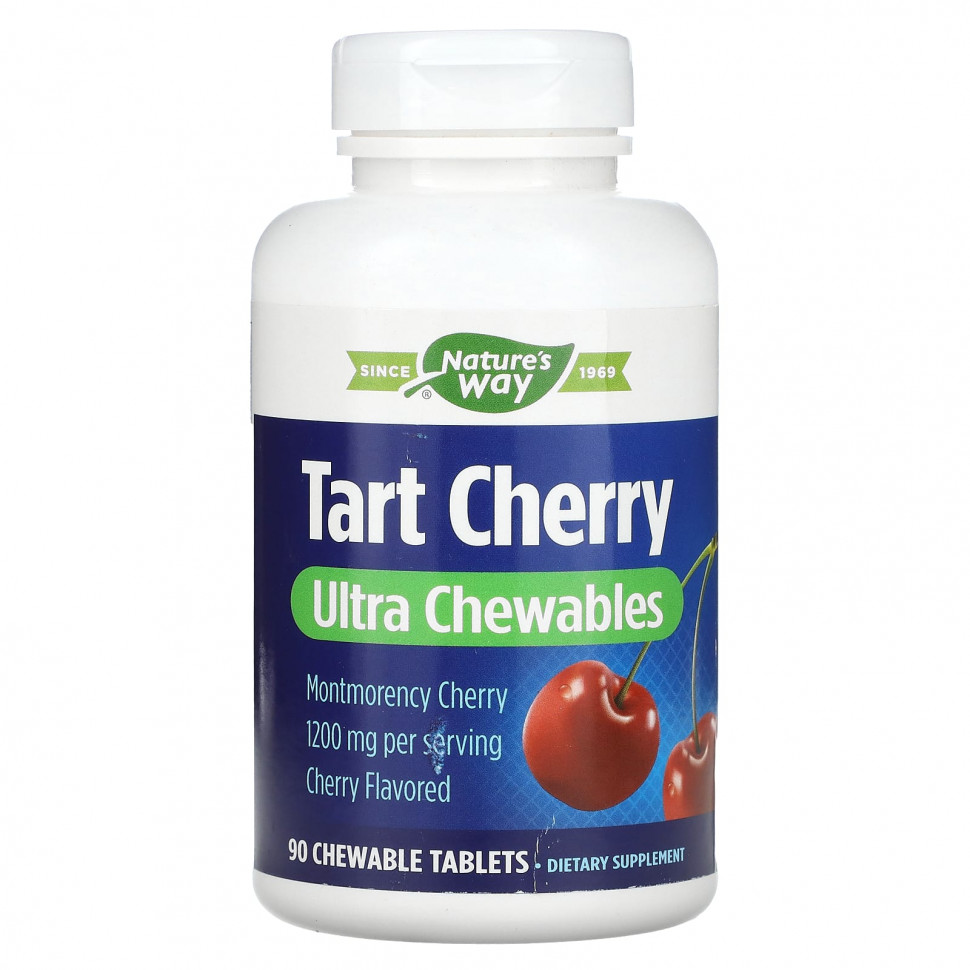   (Iherb) Nature's Way, Tart Cherry, Ultra Chewable, , 400 , 90      -     , -, 