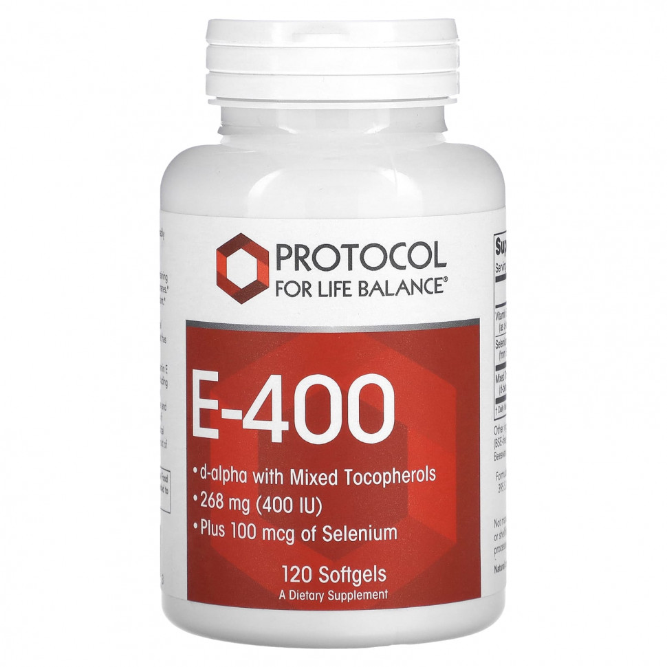   (Iherb) Protocol for Life Balance, E-400, 268  (400 ), 120      -     , -, 