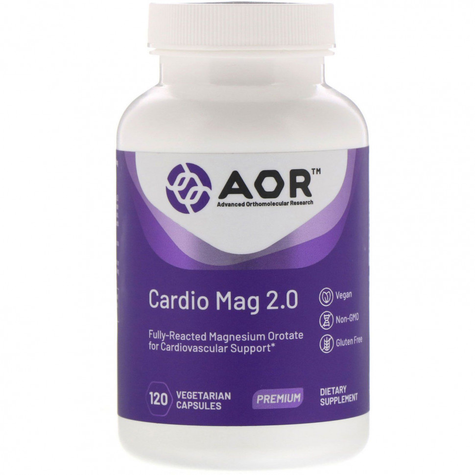 ���� ������ (Iherb) Advanced Orthomolecular Research AOR, Cardio Mag 2.0, 120 ������������ ������, ������ �� 6370 ���