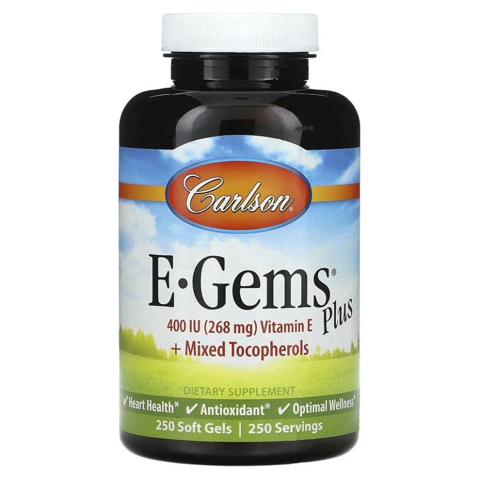   (Iherb) Carlson, E-Gems Plus, 268  (400 ), 250      -     , -, 