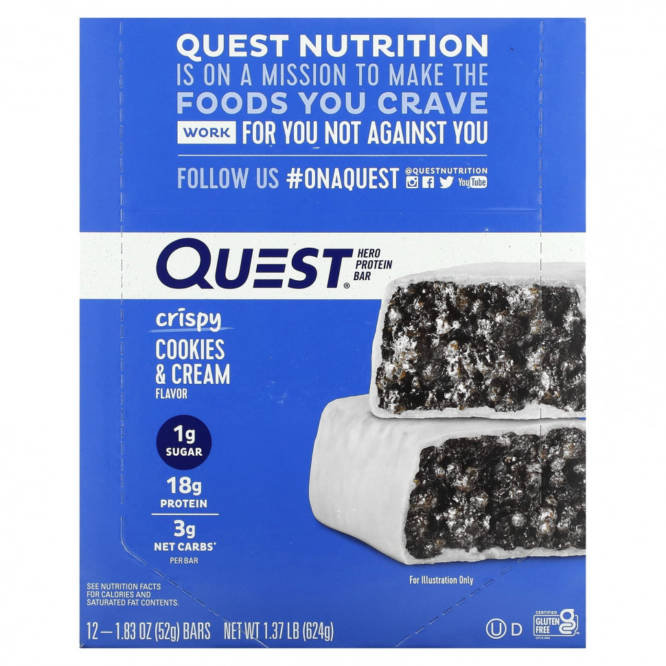 ���� ������ (Iherb) Quest Nutrition, ����������� ��������, ������� � ����, 12 ����������, 52 � (1,83 �����), ������ �� 7120 ���