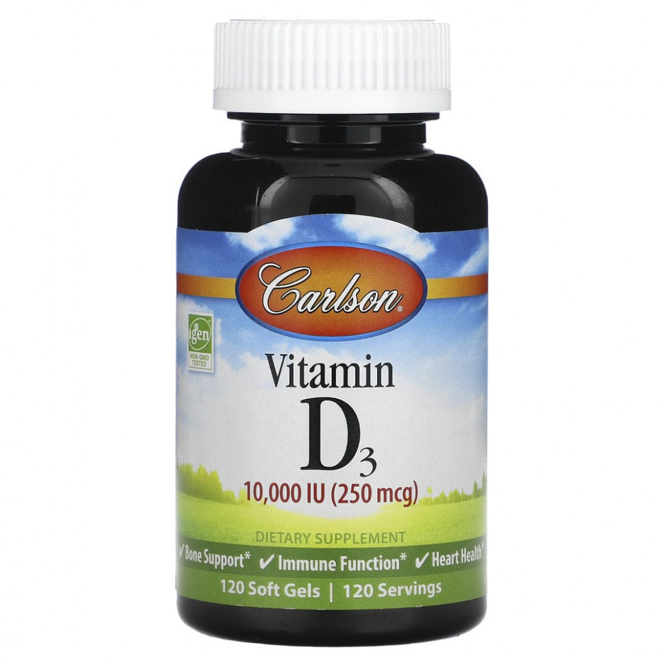   (Iherb) Carlson Labs,  D3, 250  (10 000 ), 120       -     , -, 