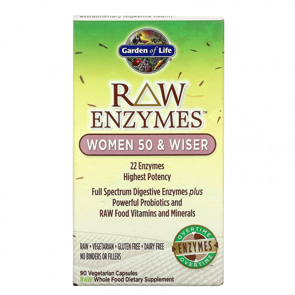 ���� ������ (Iherb) Garden of Life, RAW Enzymes, �������� ��� ������ ��50 ���, 90 �������������� ������, ������ �� 8120 ���