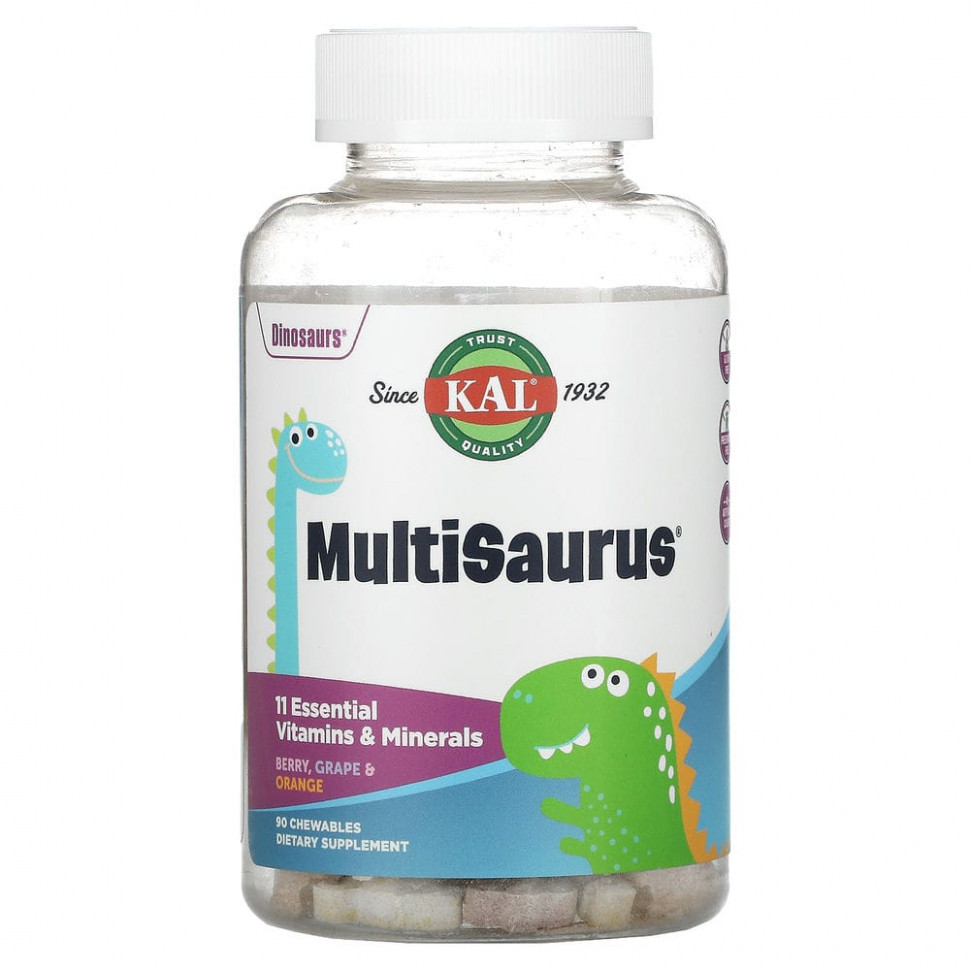 ���� ������ (Iherb) KAL, MultiSaurus, �������� � �������������, �� ������ ����, ��������� � ���������, 90 ����������� ��������, ������ �� 2320 ���