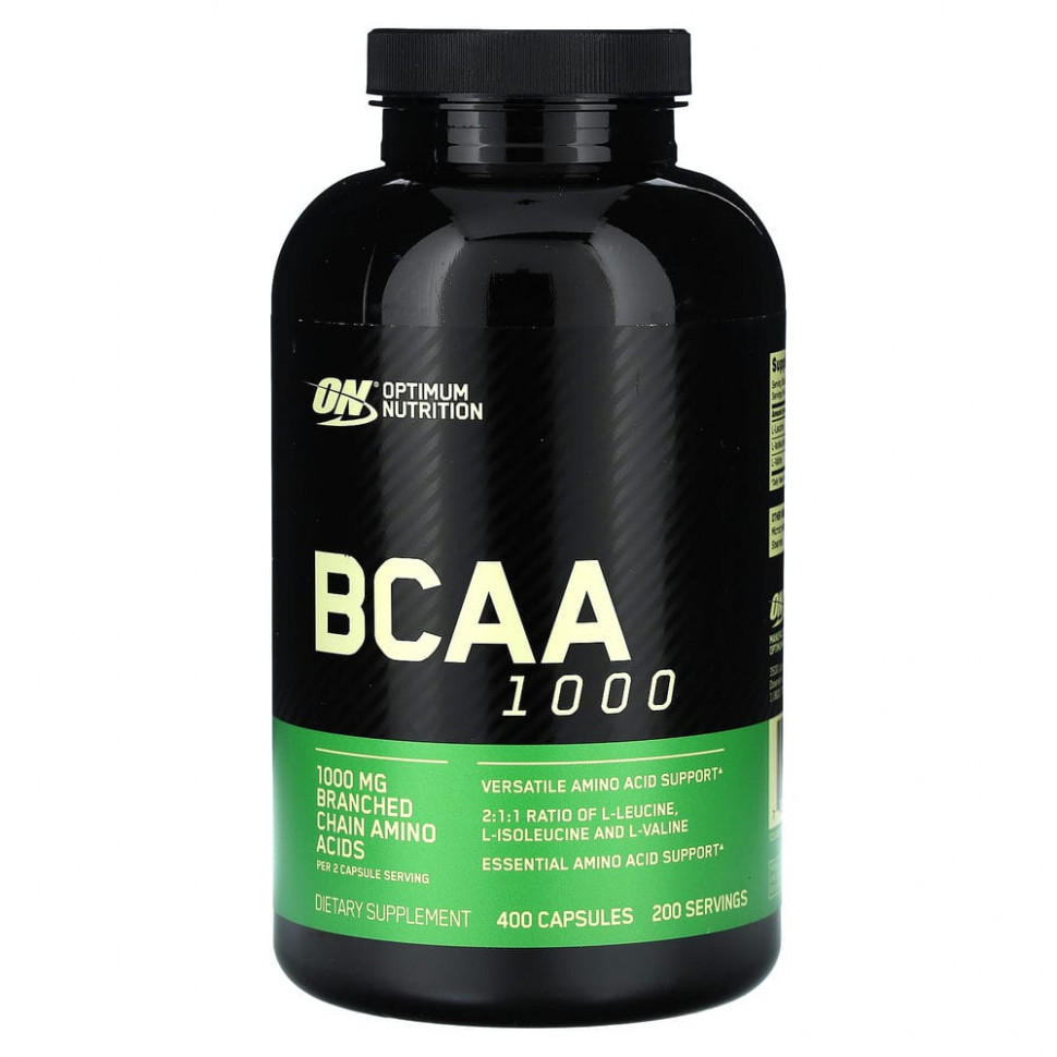   (Iherb) Optimum Nutrition, BCAA 1000 Caps,  , 500 , 400     -     , -, 